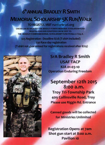 2015 Bradley R. Smith 5K Memorial and Scholarship Run 2015 Bradley R. Smith 5K Memorial and Scholarship Run