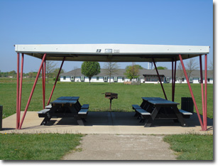 Pavilion #13 at Tri Township Park in Troy, Illinois Available for Rental for Large Groups in Illinois