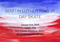 View the Flyer for MLK Day Skate at the Tri-Township Park Activity Center