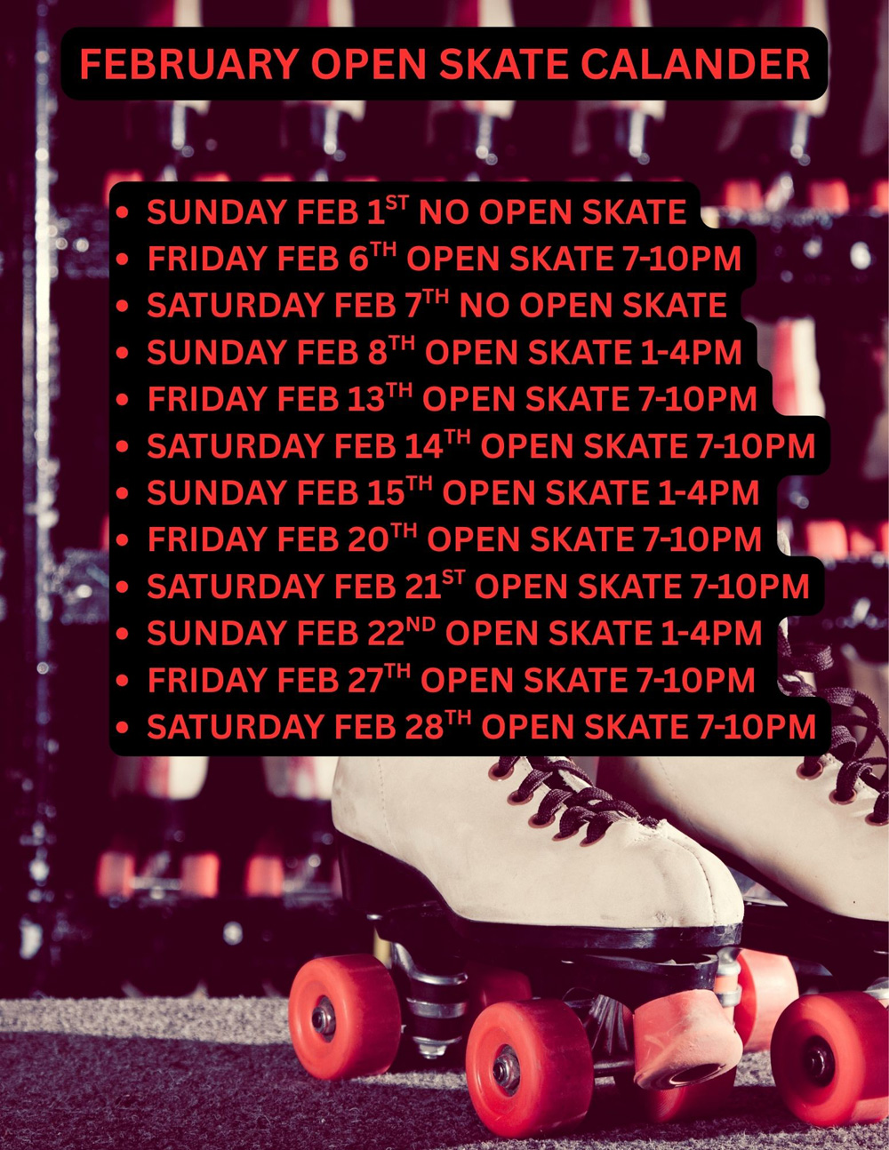Open Skate Sessions at the Activity Center in Tri-Township Park in Troy IL