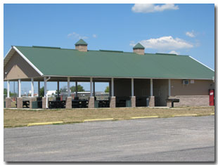Pavilion #10 at Tri Township Park in Troy, Illinois Available for Rental for Large Groups in Illinois