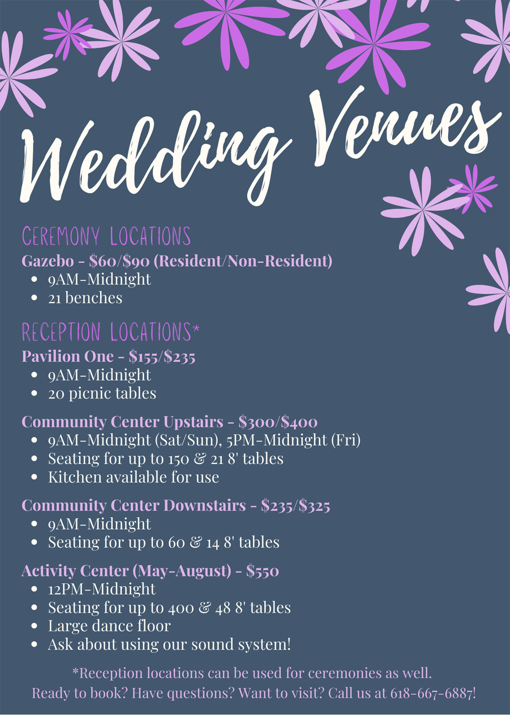 Wedding Venue Rentals at Tri Township Park in Troy, Illinois 